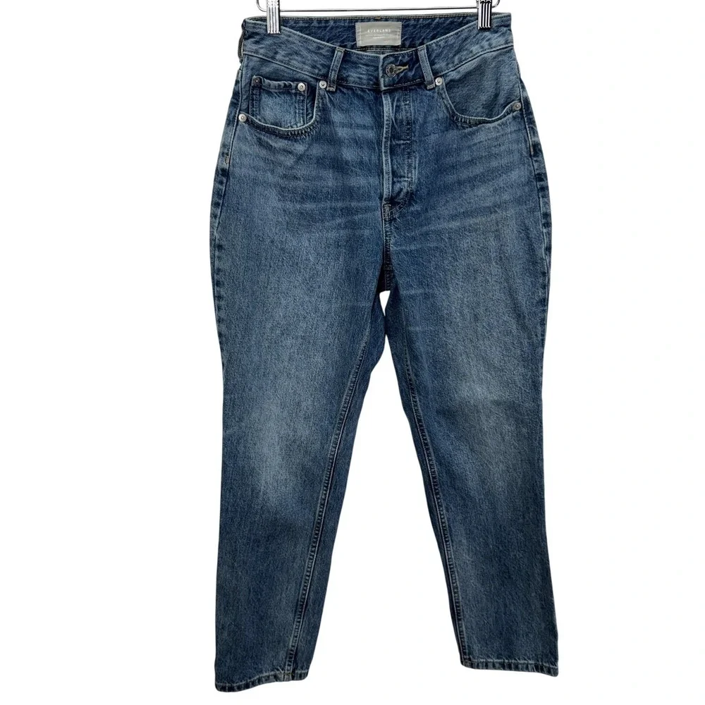 Everlane Womens Jeans 28 Blue Curvy 90s Cheeky Straight High Rise Organic Cotton
